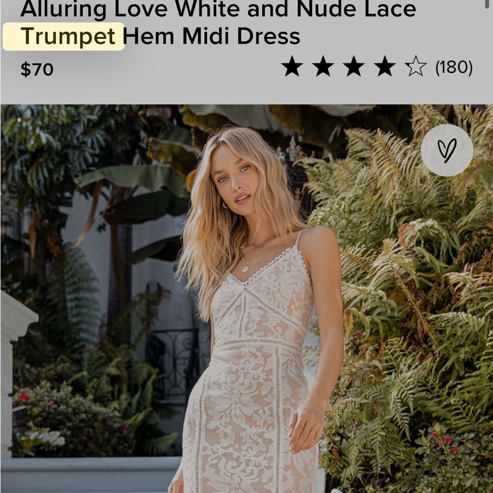 Lulus white bridal engagement dress